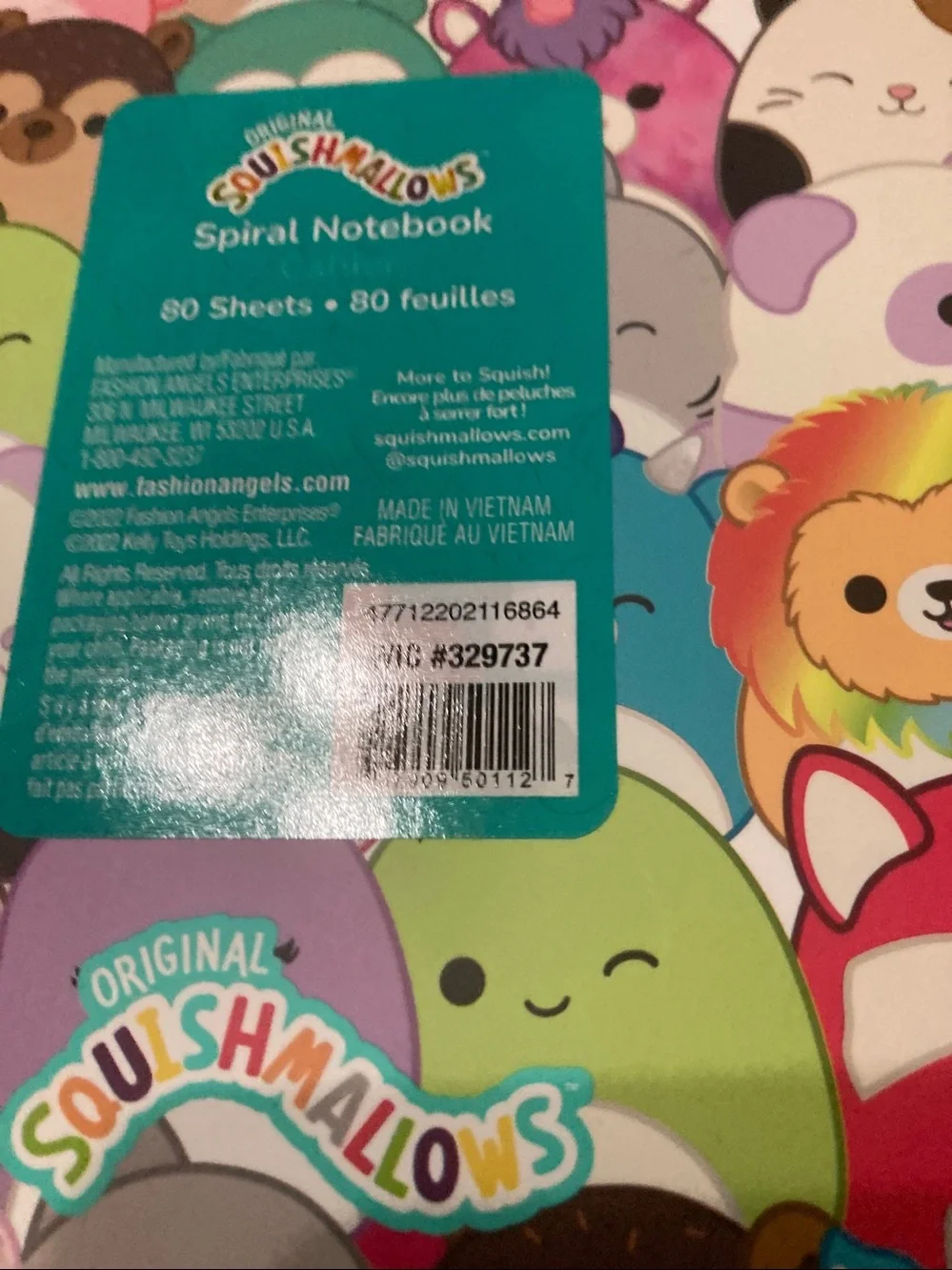 Squishmallows Lined Spiral 80 Sheets Notebook Each Lot of 2 NEW Stationery